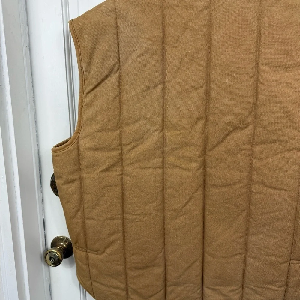 True Vintage Walls Men's Tan Quilted Work Vest